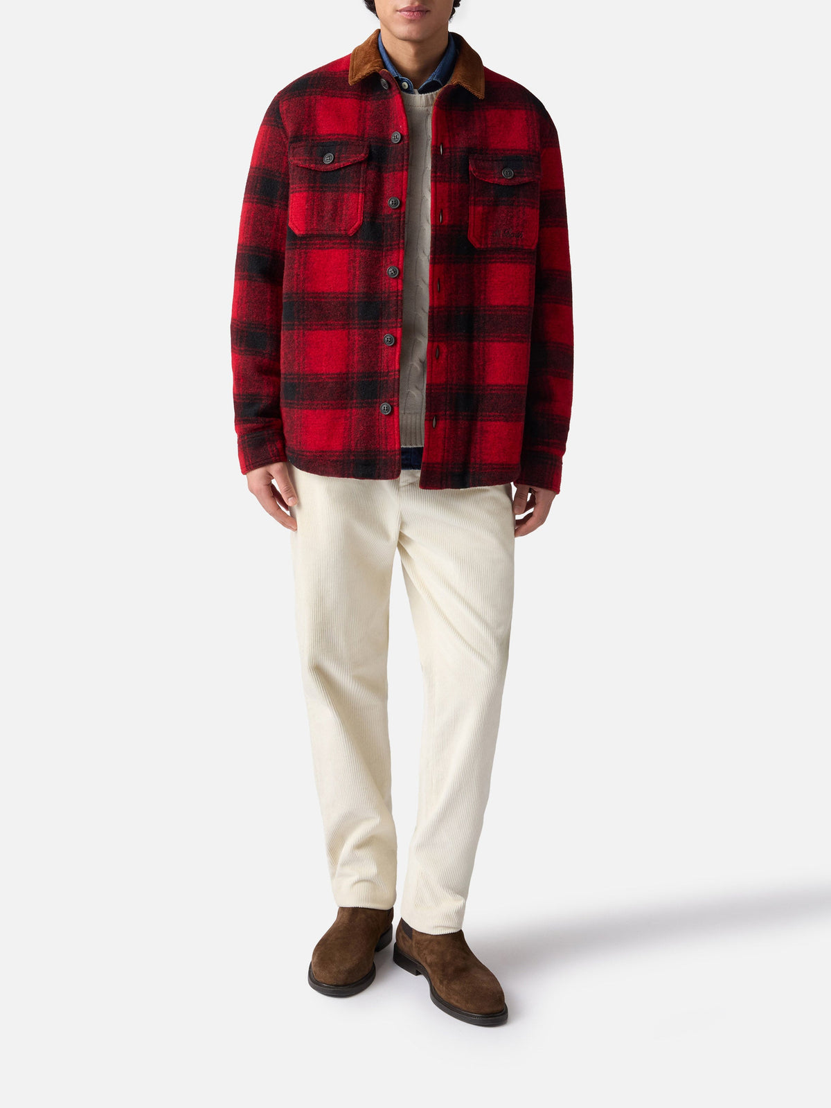 Sovracamicia Landeck con motivo tartan