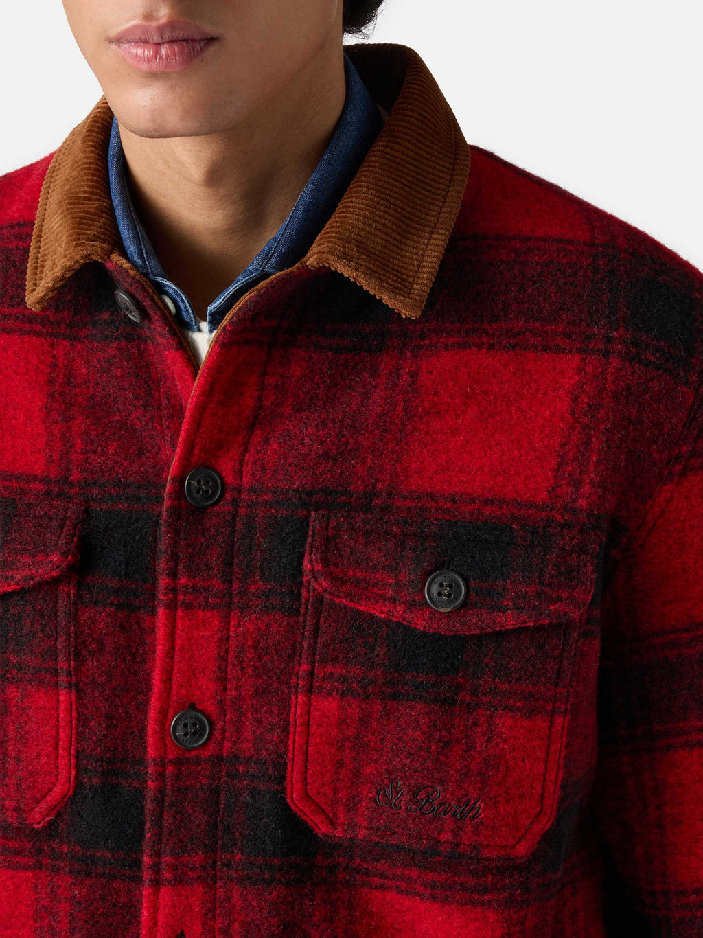 Sovracamicia Landeck con motivo tartan