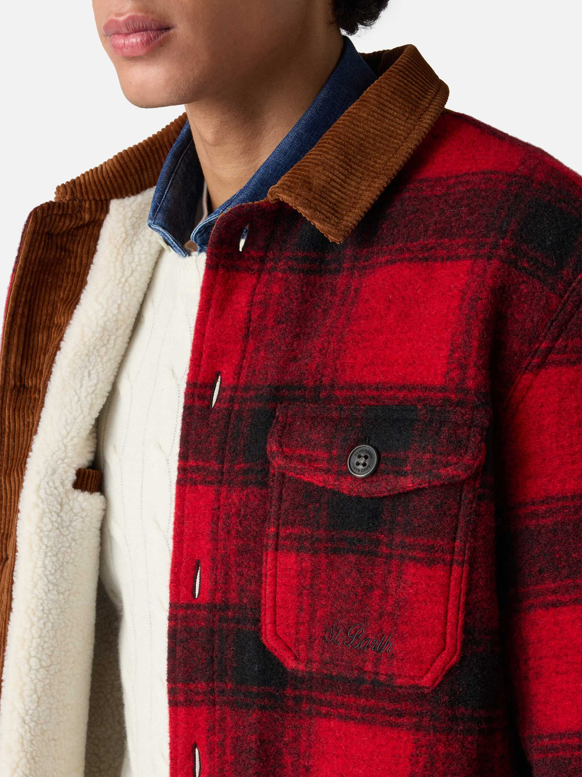 Sovracamicia Landeck con motivo tartan