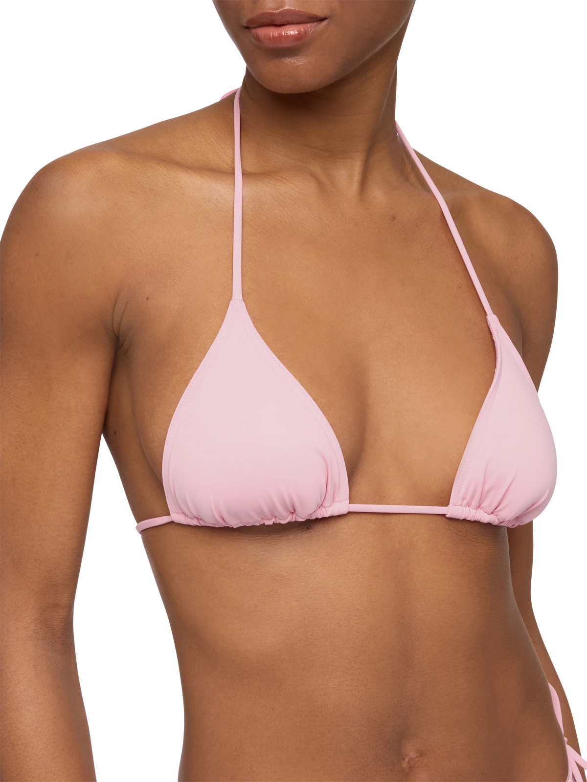 Top bikini a triangolo Leah rosa