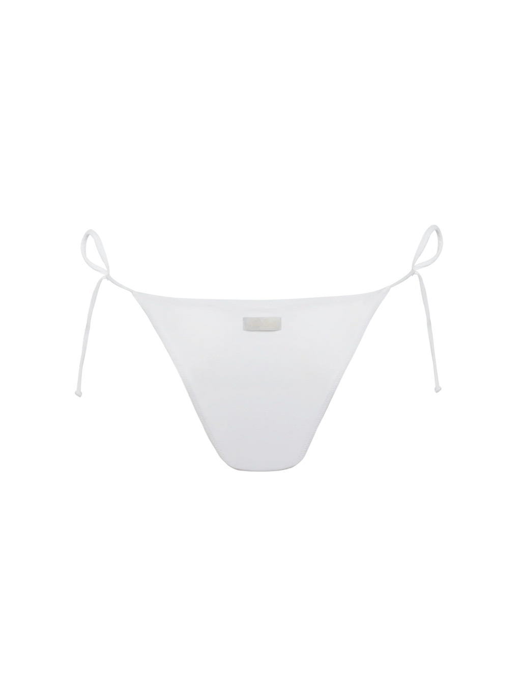 Slip mare Marielle bianco modello brasiliana con righe di strass