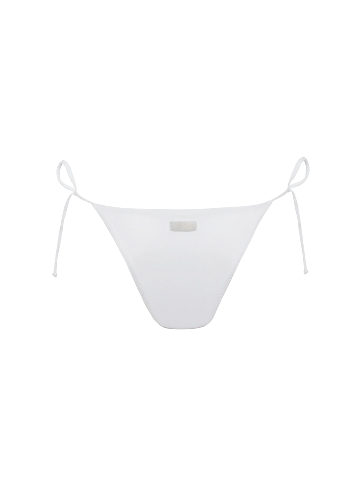 Slip mare Marielle bianco modello brasiliana con righe di strass
