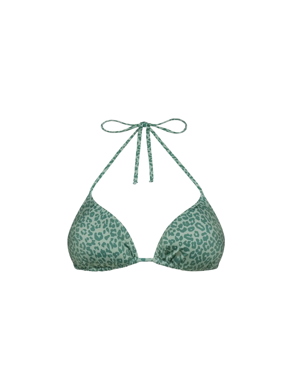 Top bikini a triangolo Leah con stampa leopardata pastello