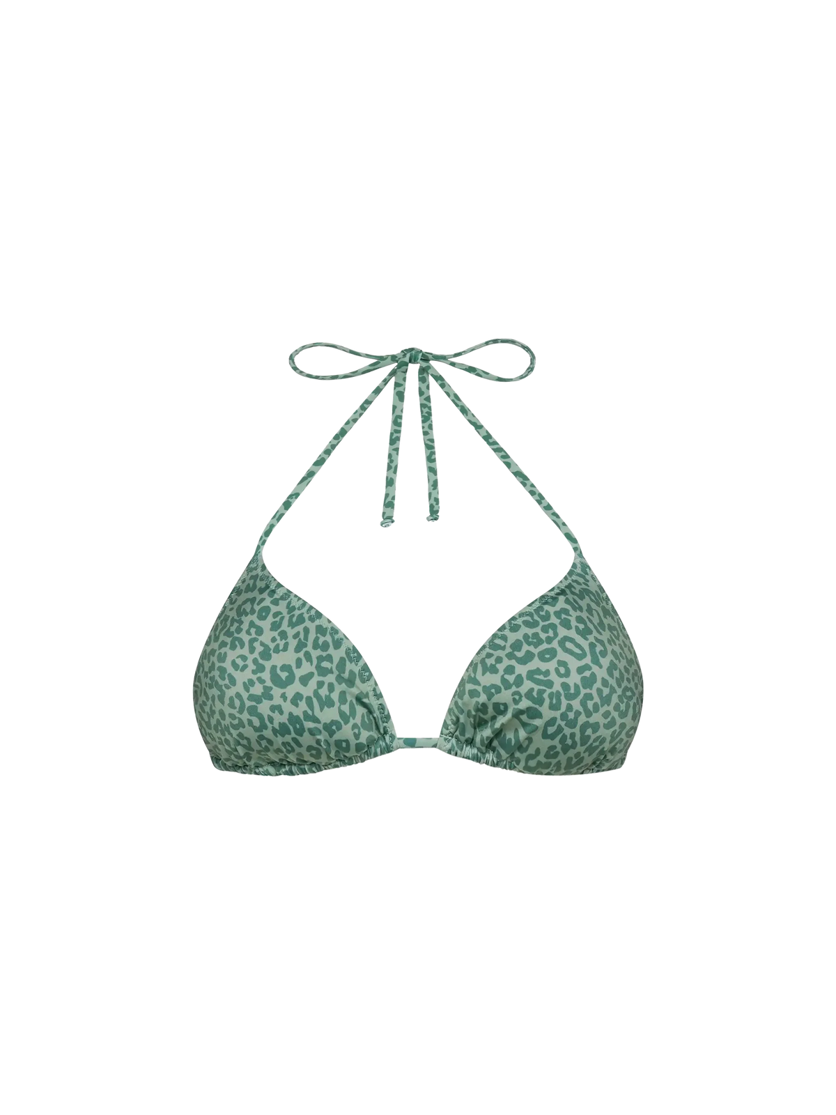 Top bikini a triangolo Leah con stampa leopardata pastello