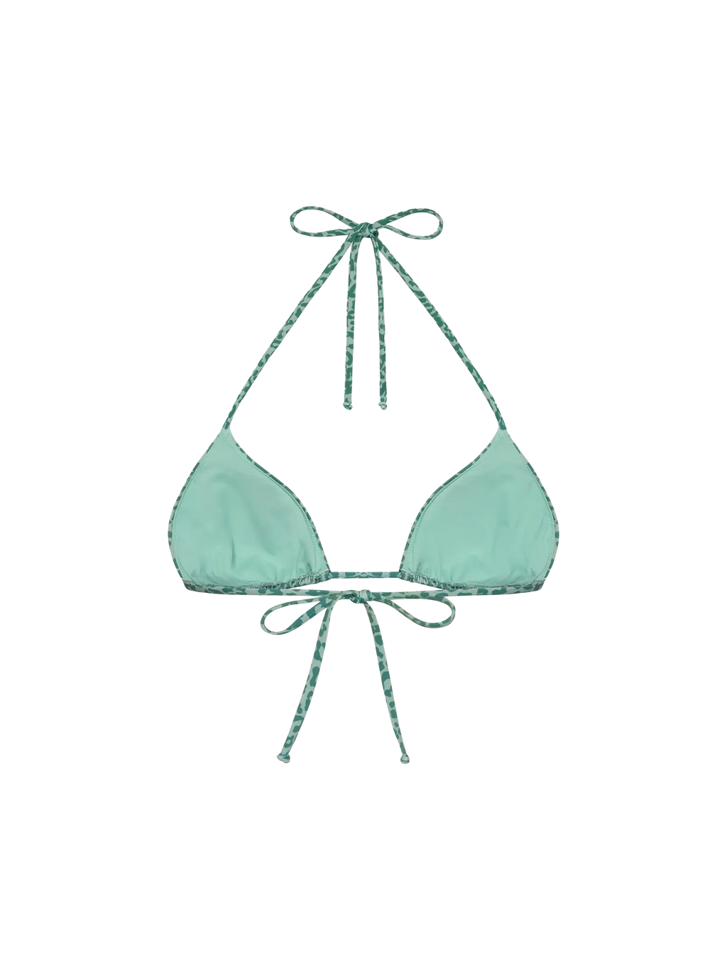 Top bikini a triangolo Leah con stampa leopardata pastello