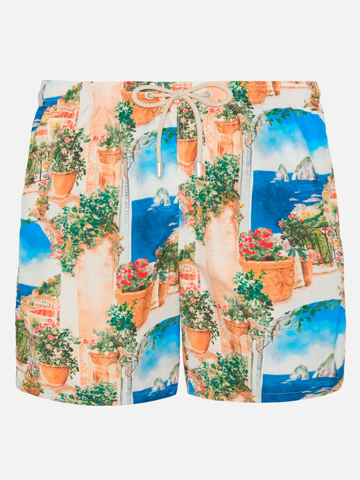 Costume mare Lighting azzurro con stampa vista di Capri | Special Edition