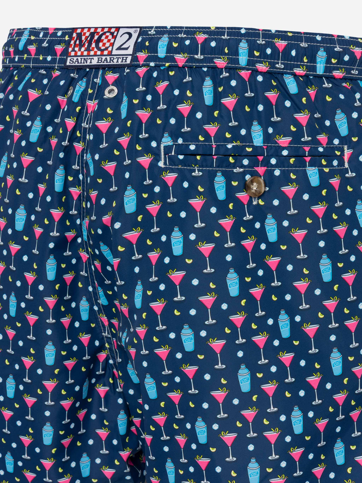 Costume mare Lighting Micro Fantasy blu navy con stampa cocktail