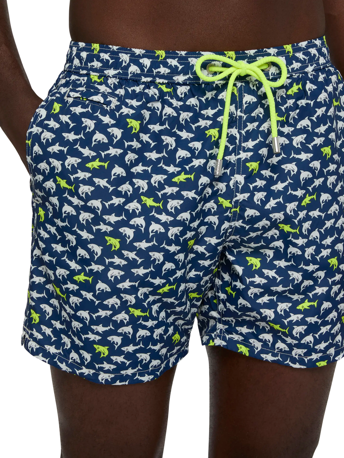 Costume mare Lighting Micro Fantasy blu navy con stampa squali