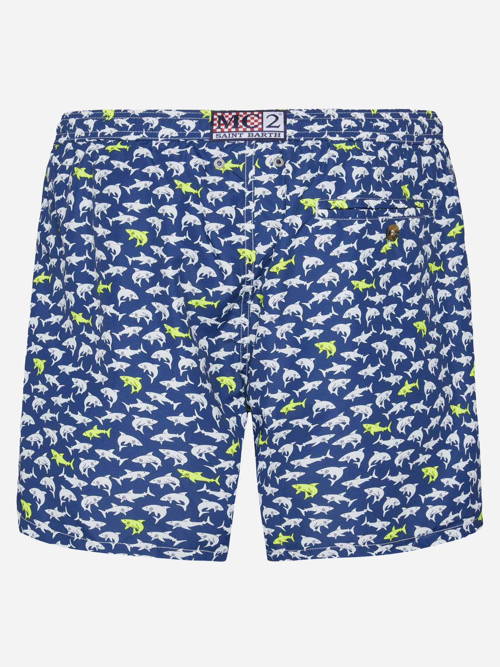 Costume mare Lighting Micro Fantasy blu navy con stampa squali