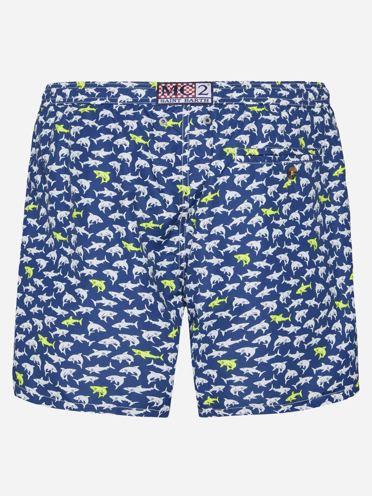 Costume mare Lighting Micro Fantasy blu navy con stampa squali