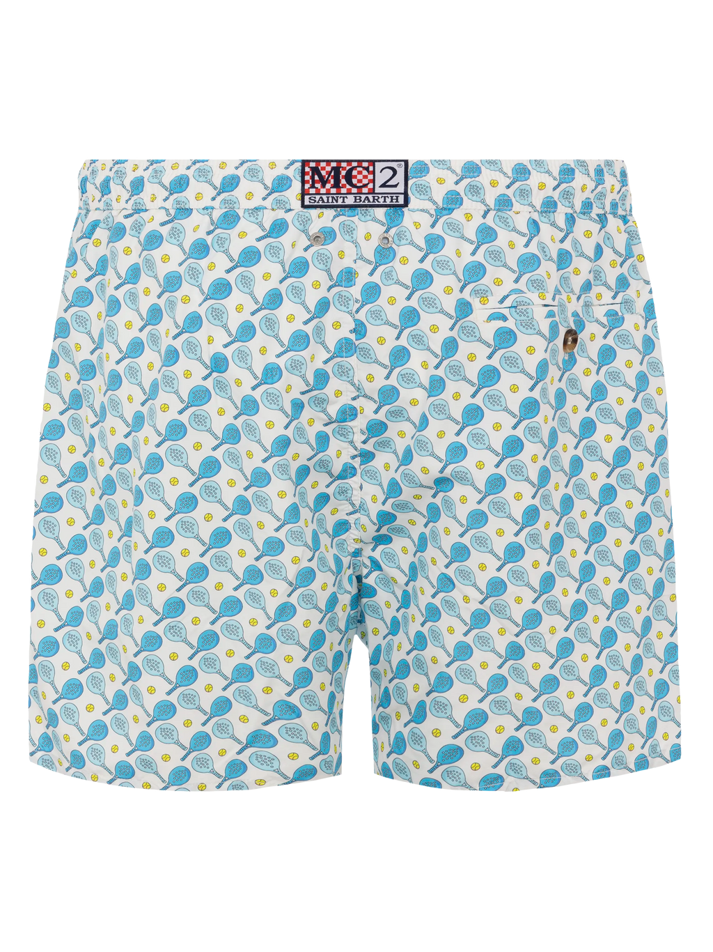 Costume mare Lighting Micro Fantasy bianco con stampa padel