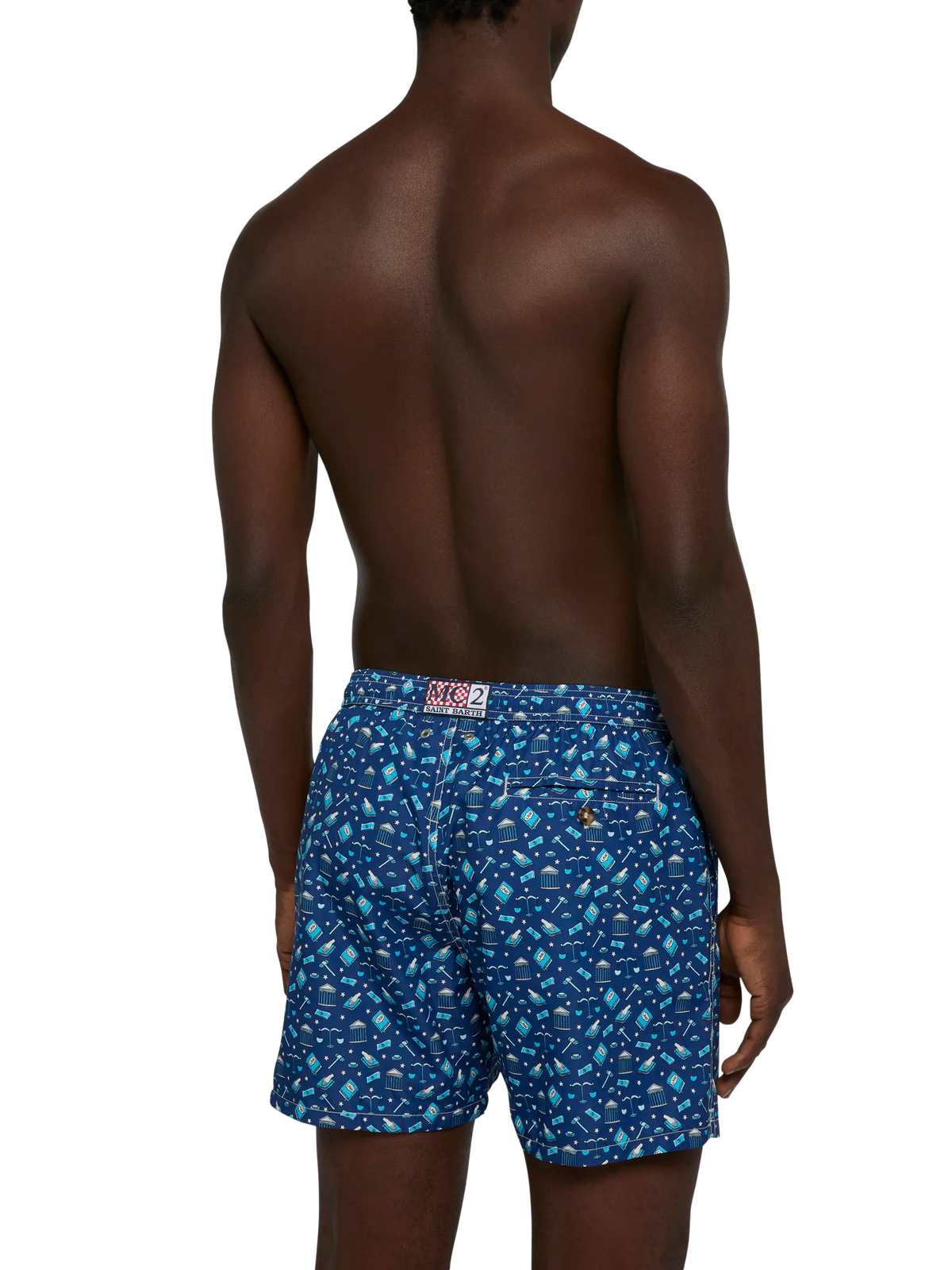 Costume mare Lighting Micro Fantasy blu navy con stampa lawyer mood