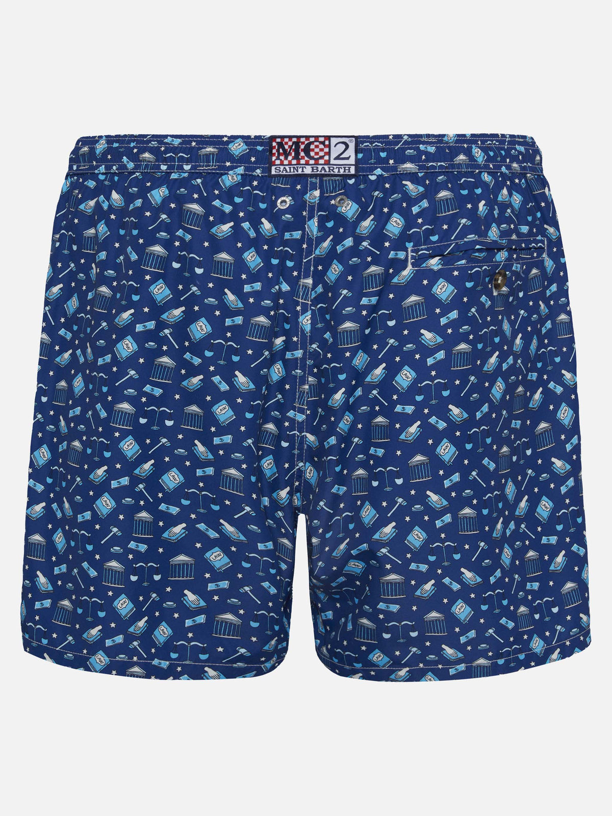 Costume mare Lighting Micro Fantasy blu navy con stampa lawyer mood