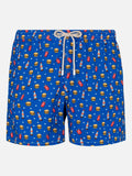 Costume mare Lighting Micro Fantasy bluette con stampa hamburger e cola