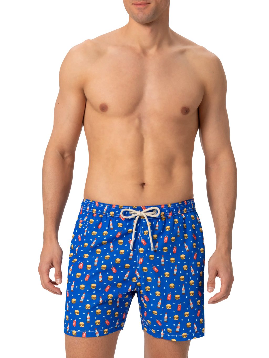 Costume mare Lighting Micro Fantasy bluette con stampa hamburger e cola