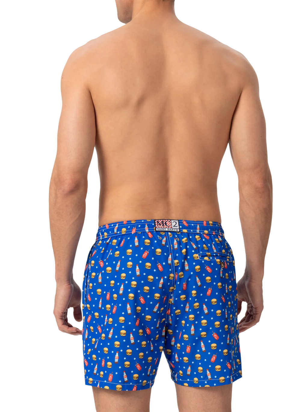 Costume mare Lighting Micro Fantasy bluette con stampa hamburger e cola
