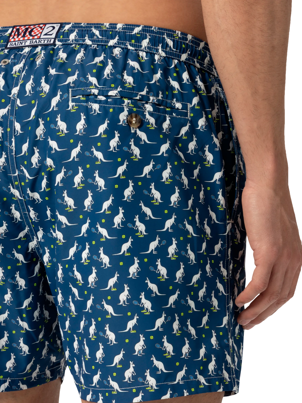 Costume mare Lighting Micro Fantasy blu navy con stampa canguri tennisti | Special Edition