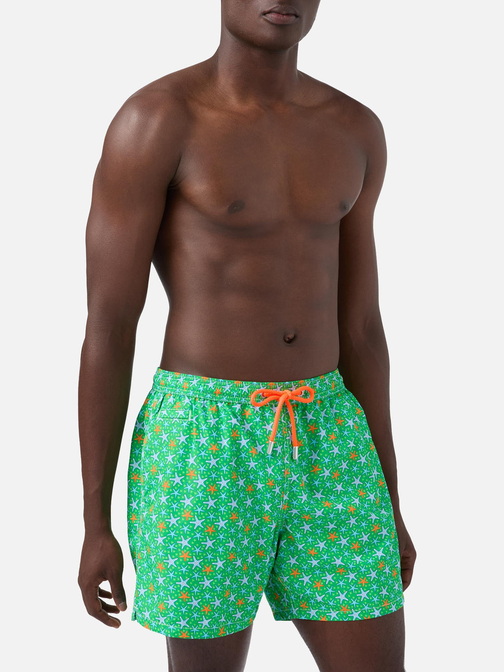 Costume mare Lighting Micro Fantasy con stampa stelle marine su fondo verde