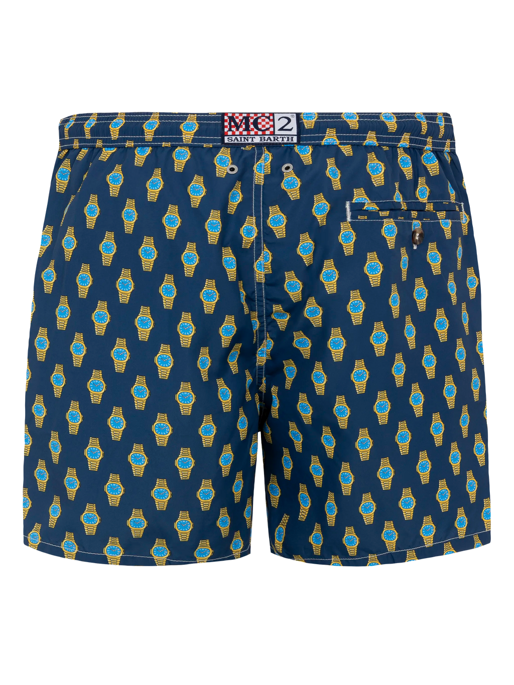 Costume mare Lighting Micro Fantasy blu navy con stampa orologi