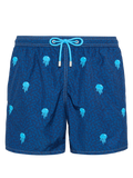 Costume mare Lighting Embroidery blu navy con ricamo meduse