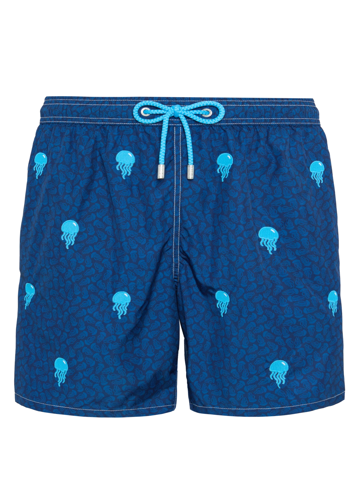 Costume mare Lighting Embroidery blu navy con ricamo meduse