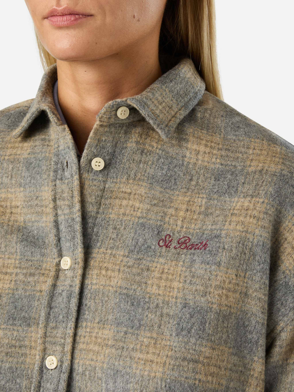 Camicia Lully in flanella di misto lana con ricamo Snoopy product image 3