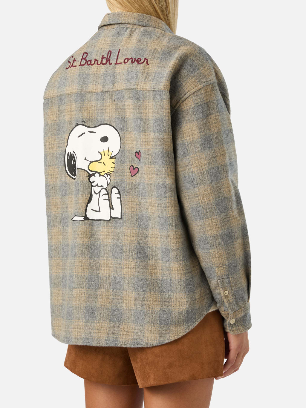 Camicia Lully in flanella di misto lana con ricamo Snoopy product image 1