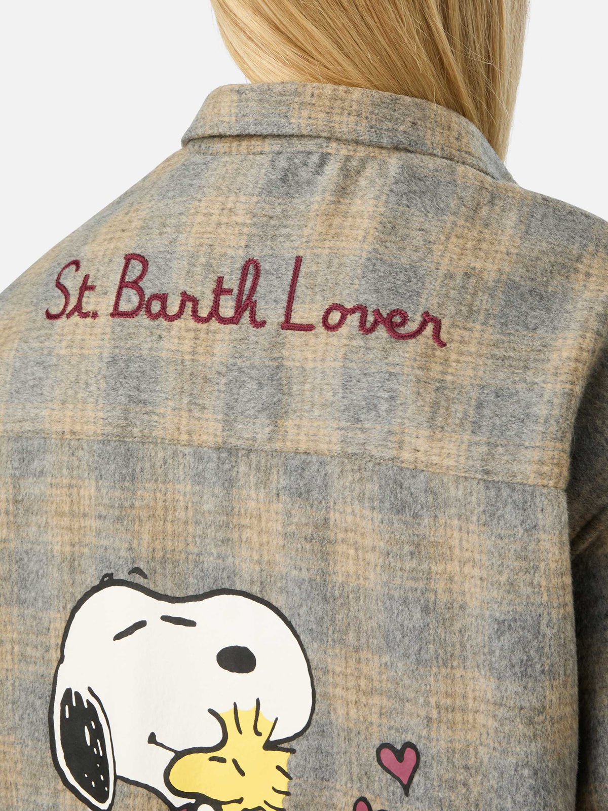 Camicia Lully in flanella di misto lana con ricamo Snoopy product image 4