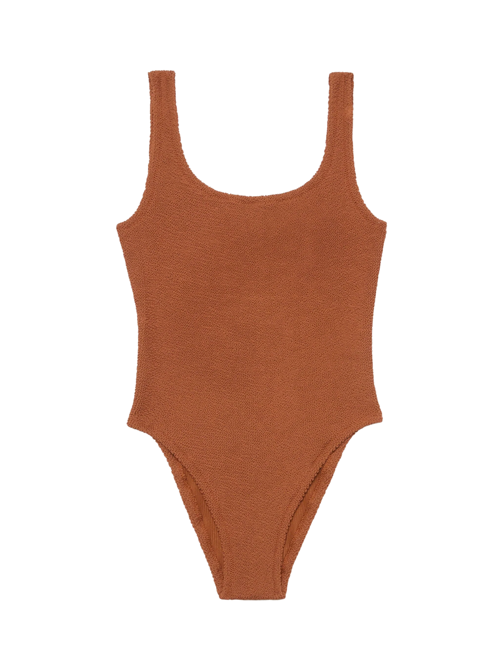 Costume intero Lora cammello in tessuto crinkle