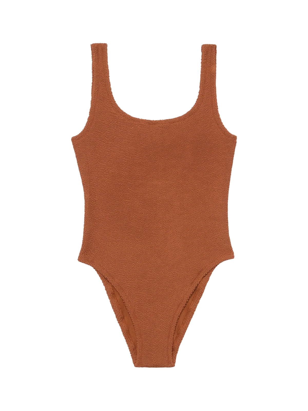 Costume intero Lora cammello in tessuto crinkle