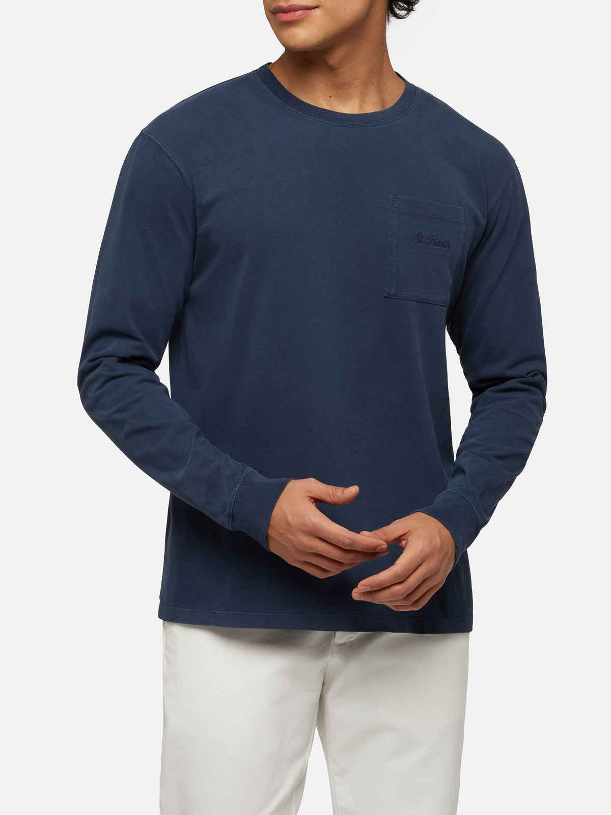 T-shirt Luton blu con stampa auto e chalet product image 2