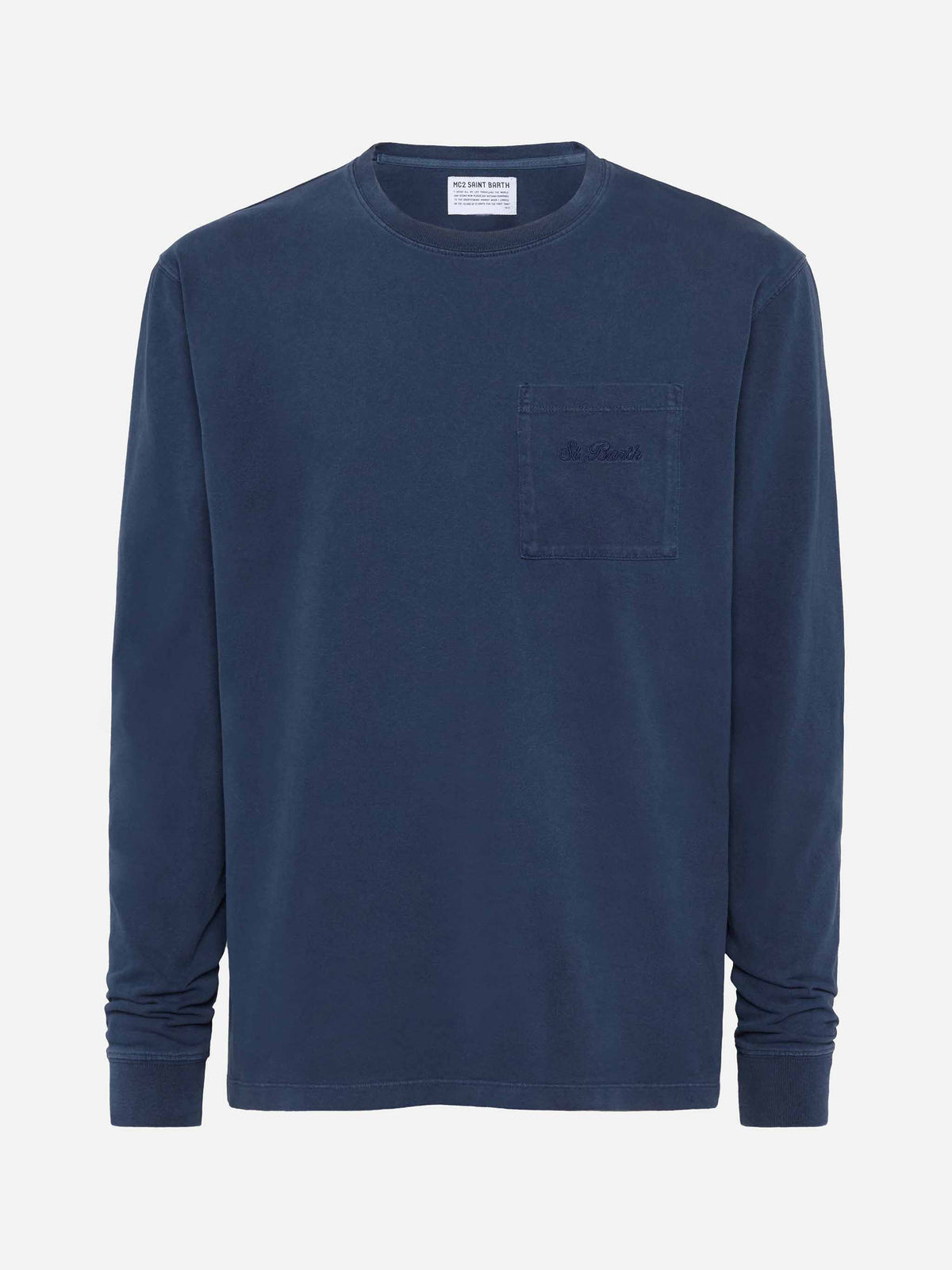 T-shirt Luton blu con stampa auto e chalet product image 1