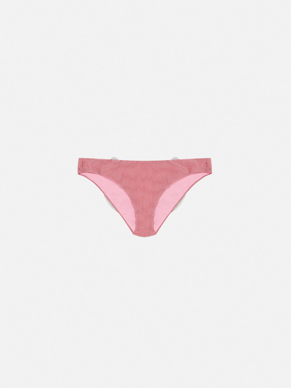 Slip mare Madame rosa in lurex con fiocco argento