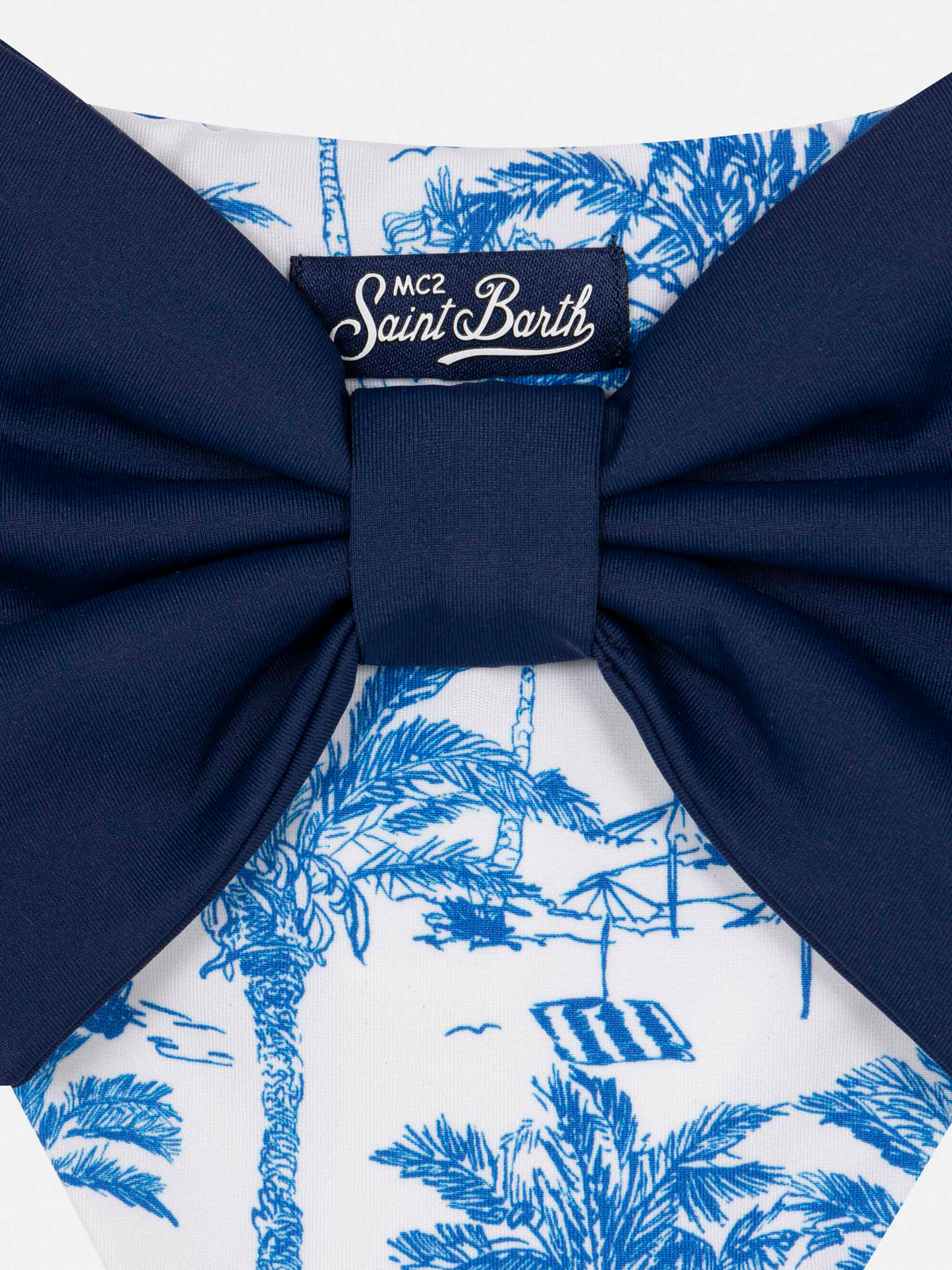 Slip mare Madame blu navy con stampa toile de Jouy