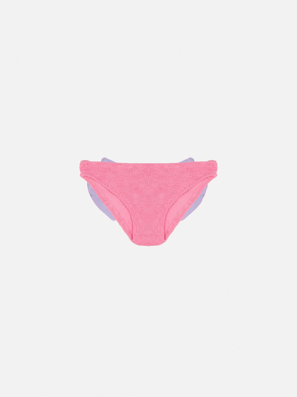 Slip mare Madame rosa in tessuto crinkle con fiocco lilla