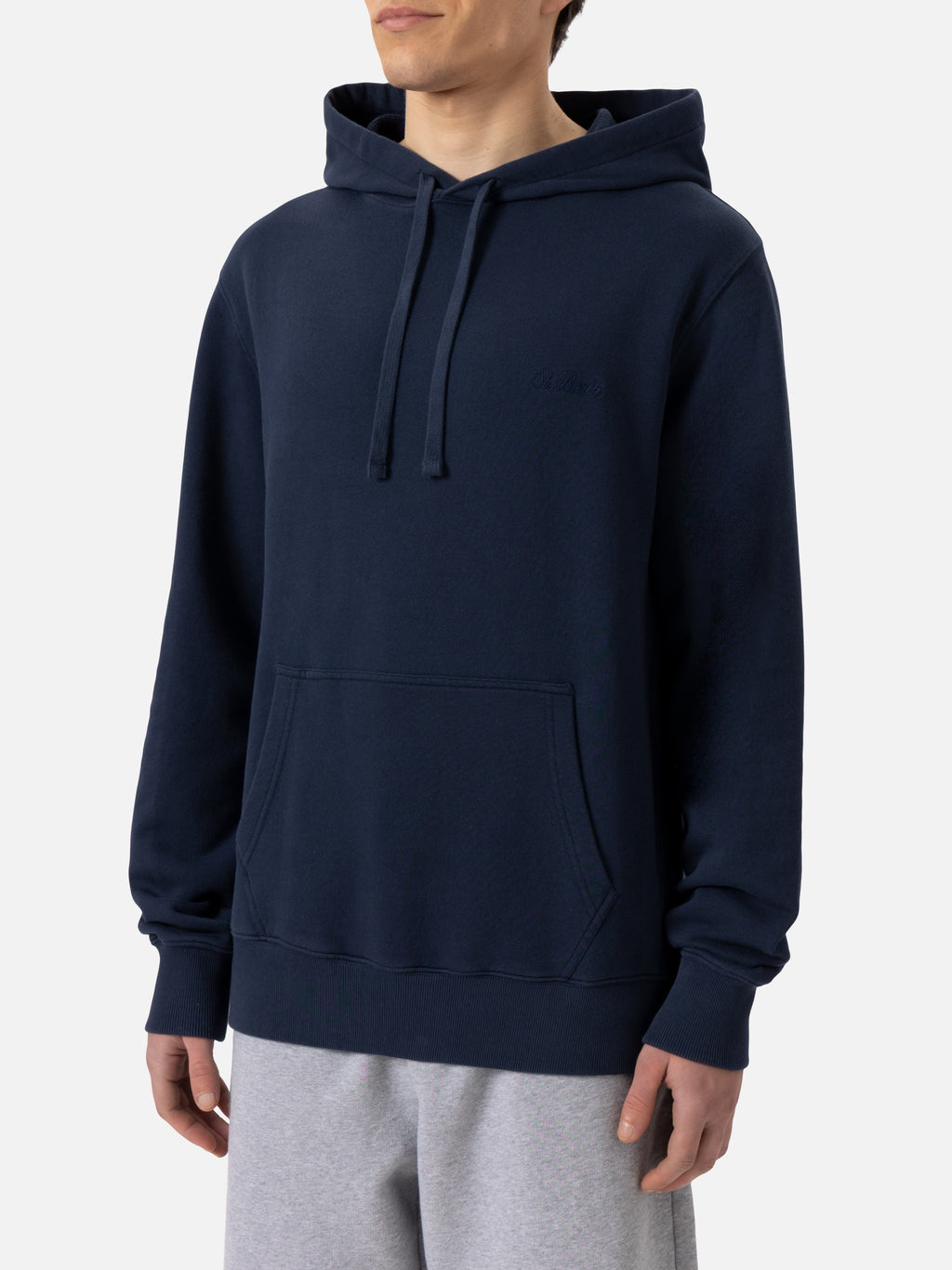 Felpa con cappuccio Manhattan blu navy ricamo logo product image 2