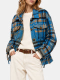 Sovracamicia Marceline Fringe con motivo tartan e frange sulle maniche
