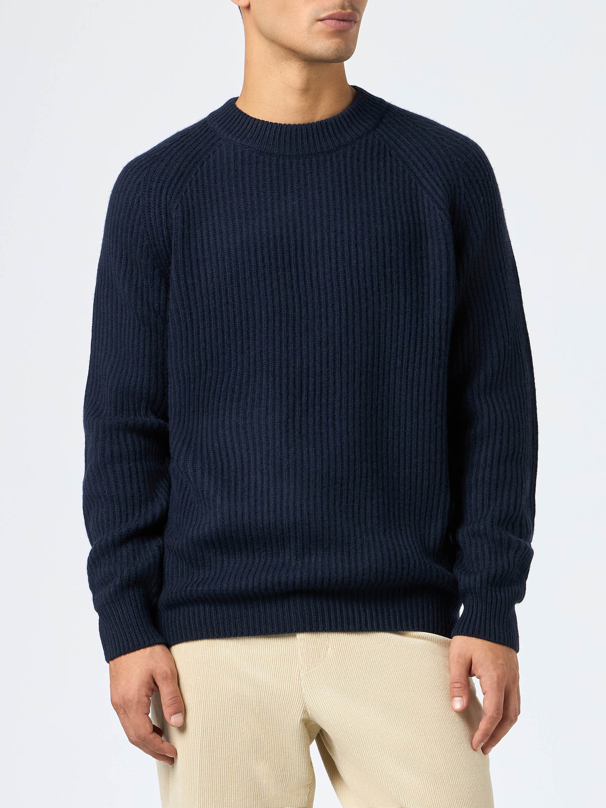 Maglione Marine blu navy a costine