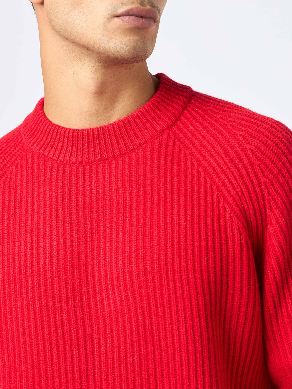 Maglione Marine rosso a costine