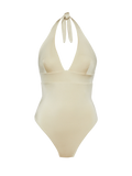 Costume intero Marylin oro in tessuto lucido