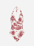 Costume intero Marylin bordeaux con stampa toile de Jouy | Special Edition