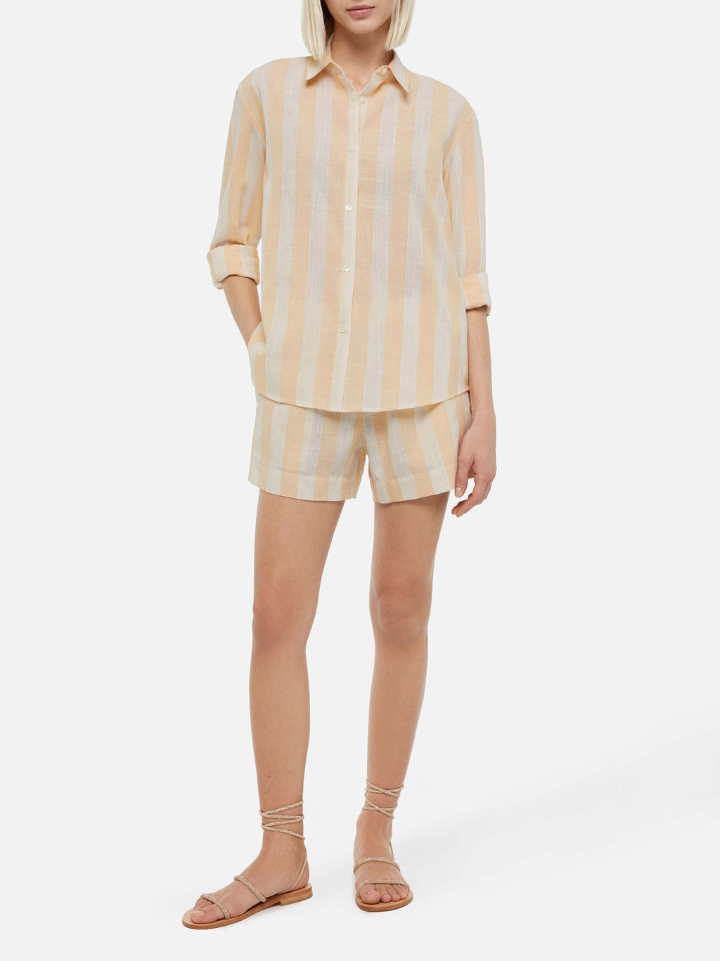 Camicia Meredith beige a righe product image 4