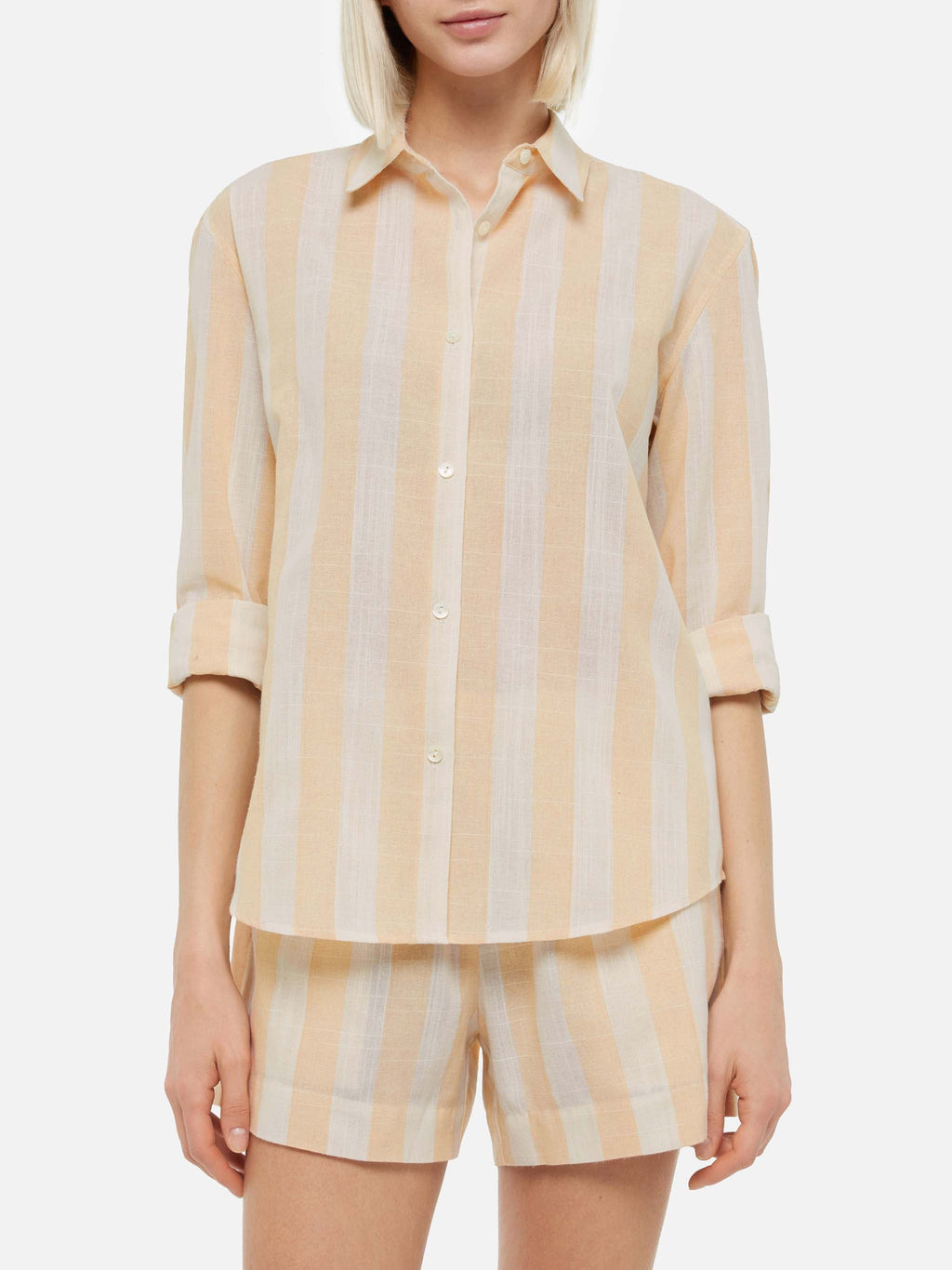 Camicia Meredith beige a righe product image 1