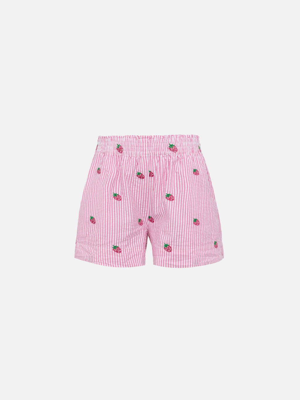 Shorts Meave Jr rosa a righe in seersucker product image 1
