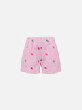 Shorts Meave Jr rosa a righe in seersucker product image 1