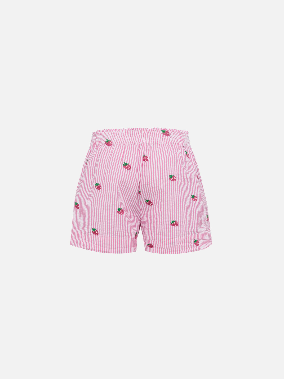 Shorts Meave Jr rosa a righe in seersucker product image 2