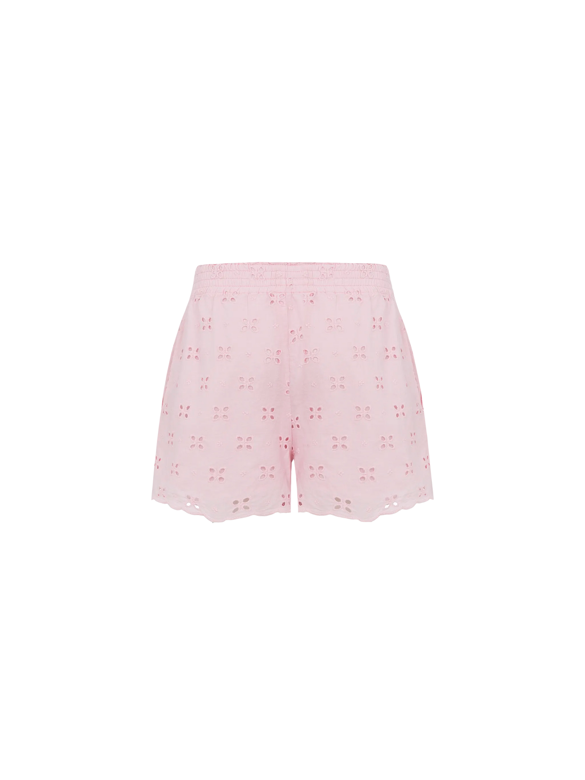 Shorts Meave Jr rosa in sangallo con ricamo fragole product image 2