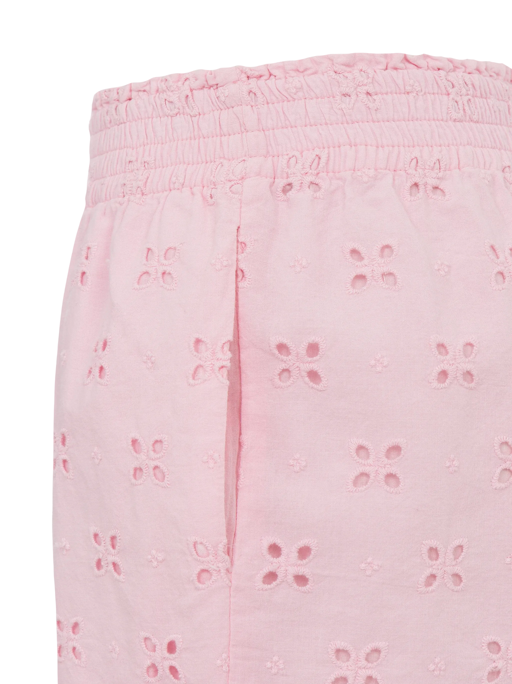 Shorts Meave Jr rosa in sangallo con ricamo fragole product image 3