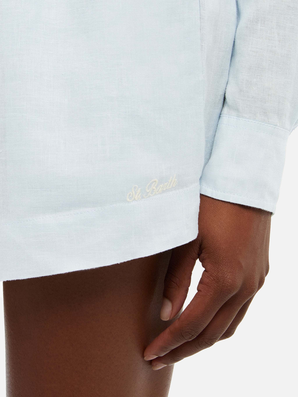 Shorts Meave azzurri in lino product image 5