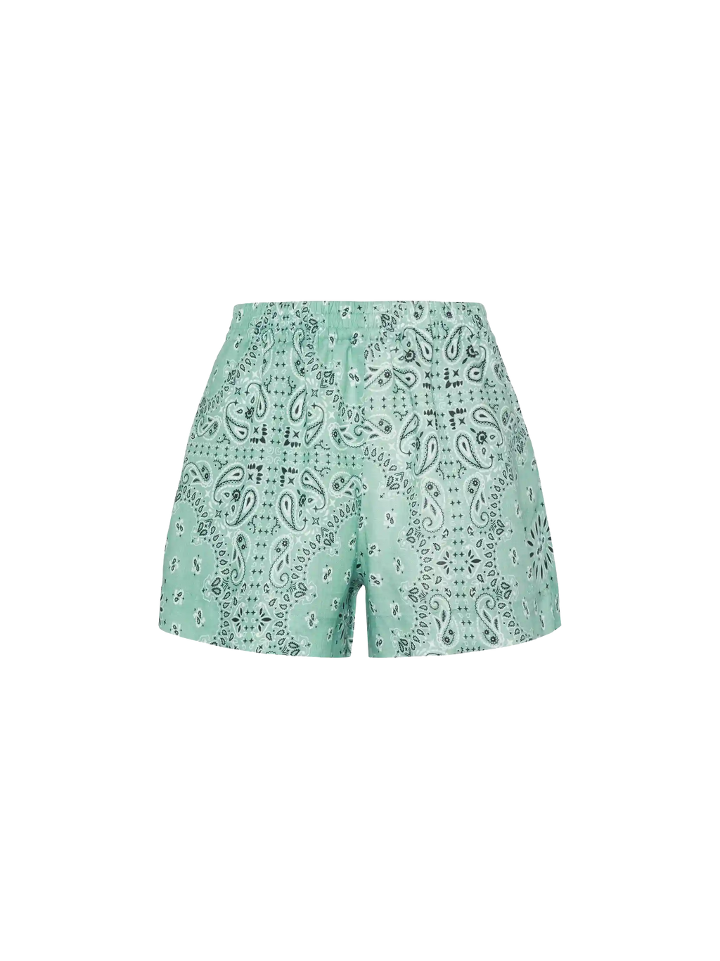 Shorts Meave verde salvia in lino con stampa bandana product image 5